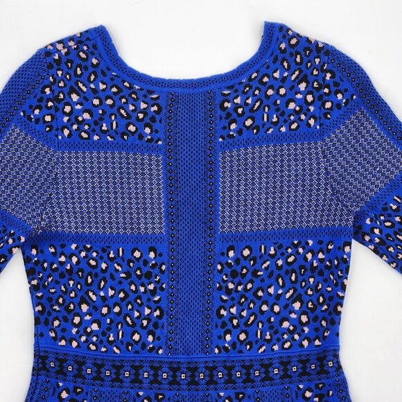 GB Girls Leopard Print Sweater Skater Dress Sixe XL Blue, Black & Light Pink - Picture 7 of 14